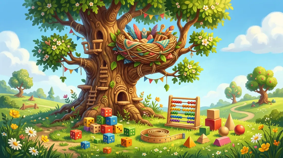 NumberNest learning world illustration